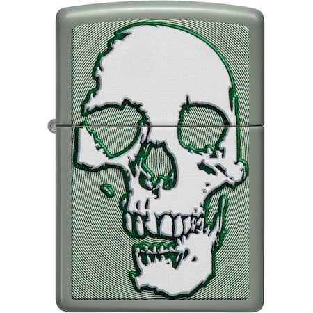 Zippo 2022N Zippo Price Fighter Skull Design Sage ZIP-48489